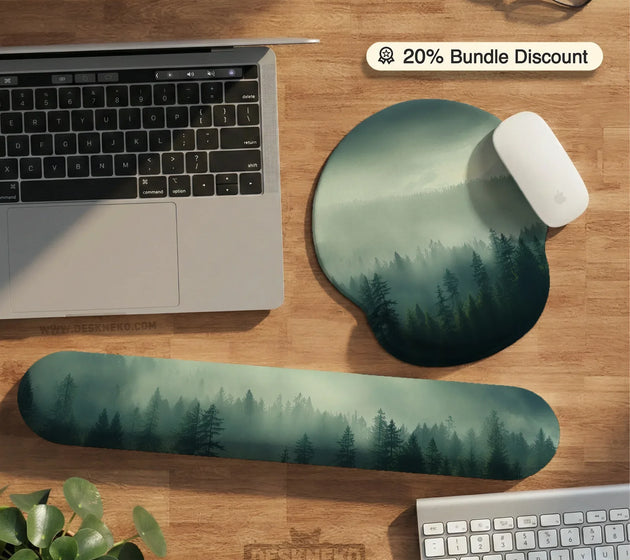 Forest green ergonomic mousepad & wrist rest