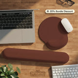 Ergonomic mahogany mousepad with wrist rest for office and gaming