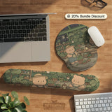 Kawaii bear ergonomic mousepad and keyboard wrist rest desk support