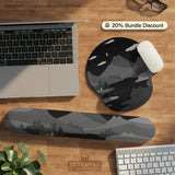 Midnight cat mountains ergonomic mousepad