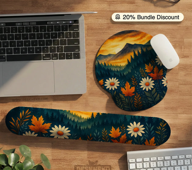 Sunset forest ergonomic mousepad wrist rest