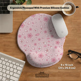 Pink cherry blossom wrist rest