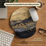 Gold ergonomic mousepad with wrist rest