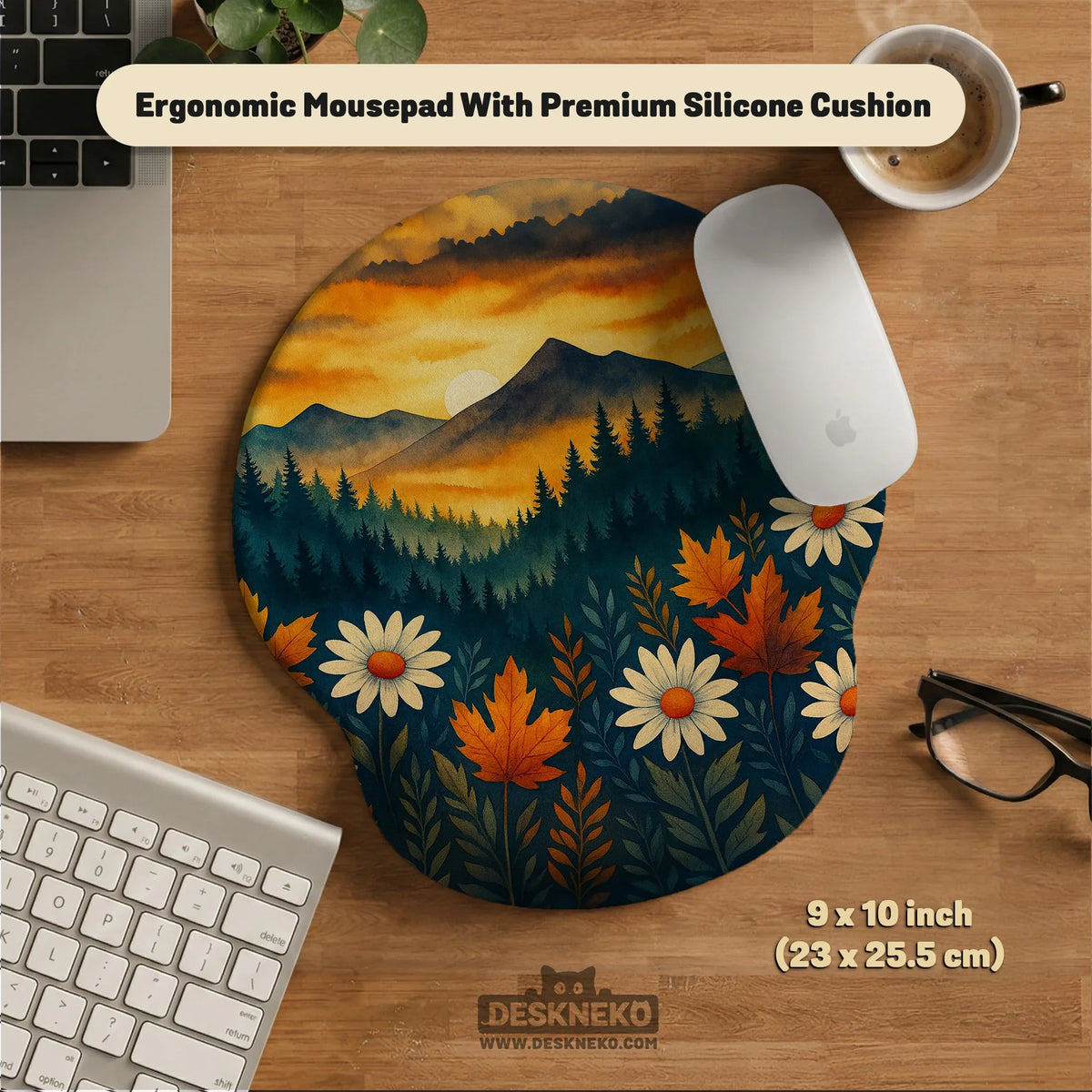 Sunset forest ergonomic mousepad wrist rest