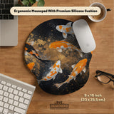 Gold Koi Fish Mousepad Wrist Rest - Ergonomic Mousepads & Wrist Rests - Deskneko - Mousepads & Wrist Rests