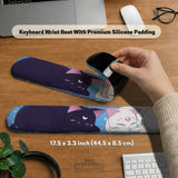Blue anime aesthetic desk mat mousepad