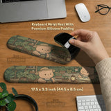 Kawaii bear ergonomic mousepad and keyboard wrist rest desk support