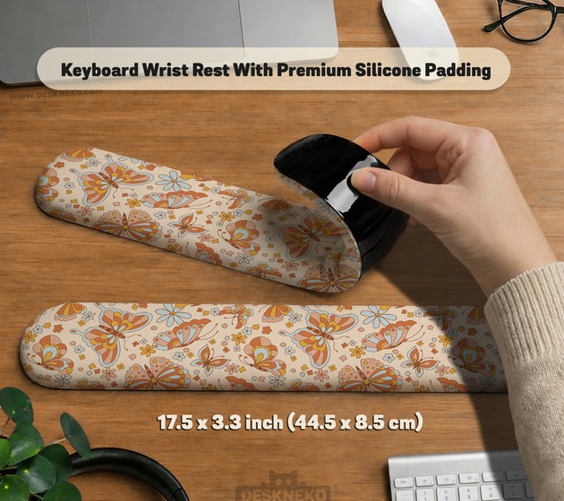 Retro butterfly mousepad wrist rest