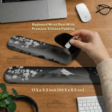 Black mount fuji ergonomic mousepad