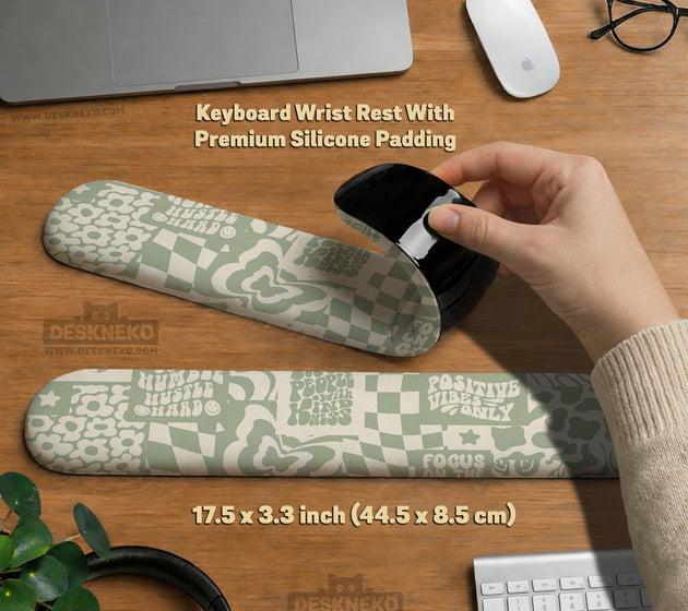 Positive affirmations ergonomic mouse & wrist rest