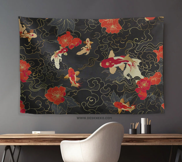Koi fish wall tapestry