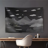 Cute Cat Mountains Wall Tapestry - Wall tapestry - Deskneko - Wall Tapestries