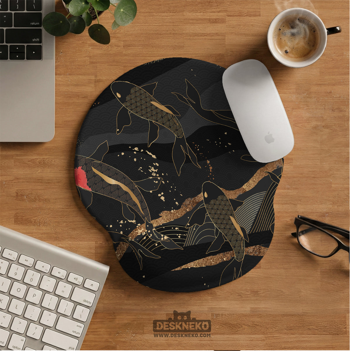 Koi waves desk mat