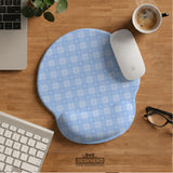 Blue gingham desk mat