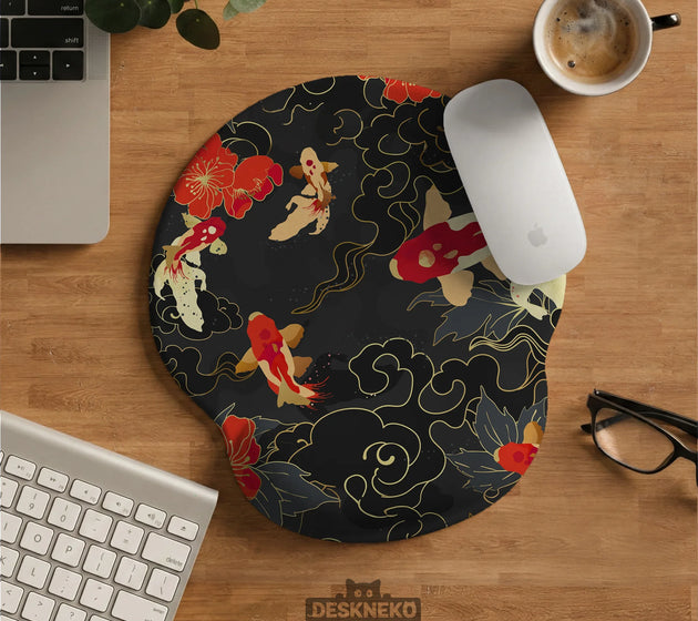 Koi Fish Ergonomic Mousepad Set - Deskneko