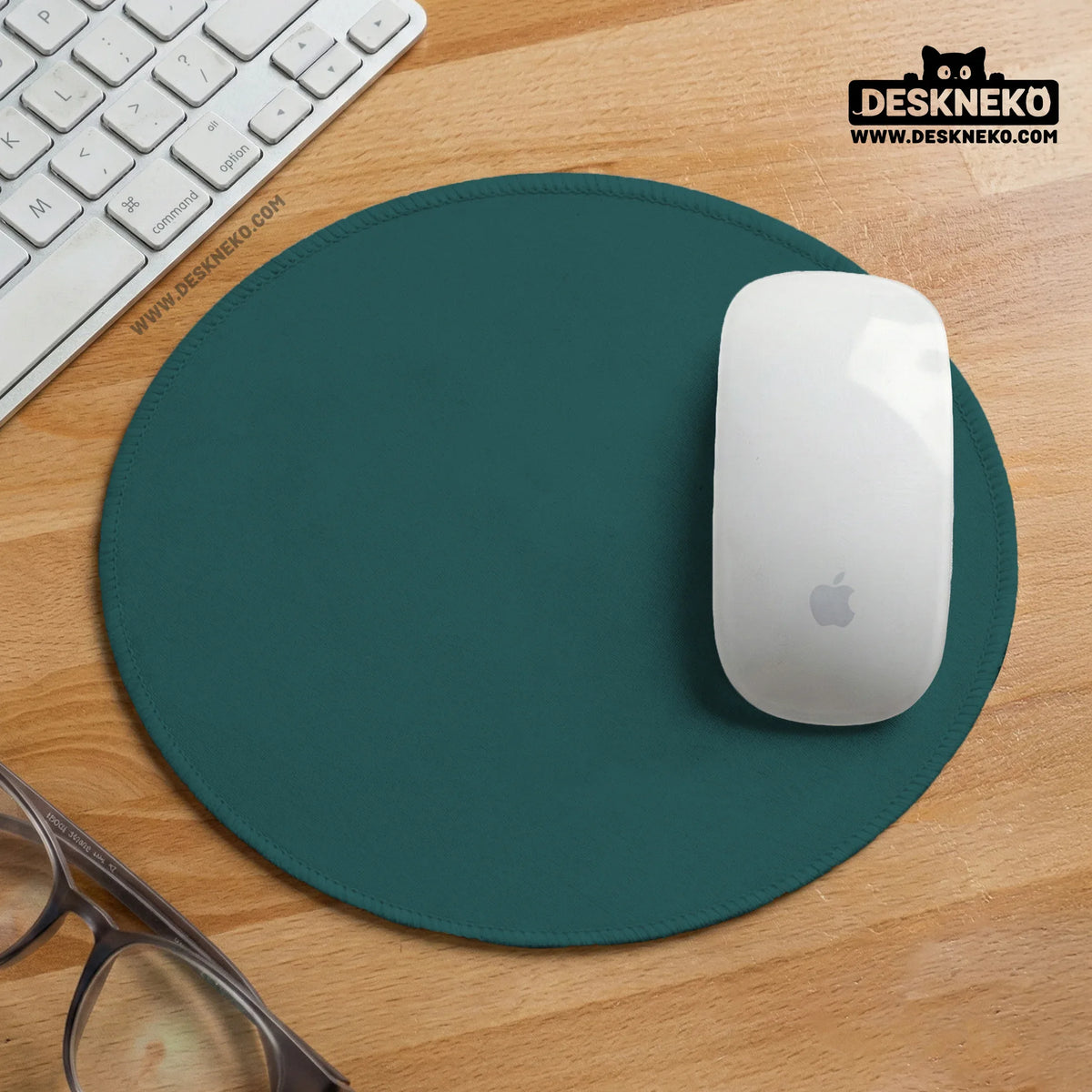 Ergonomic teal mousepad with wrist rest for office and gaming
