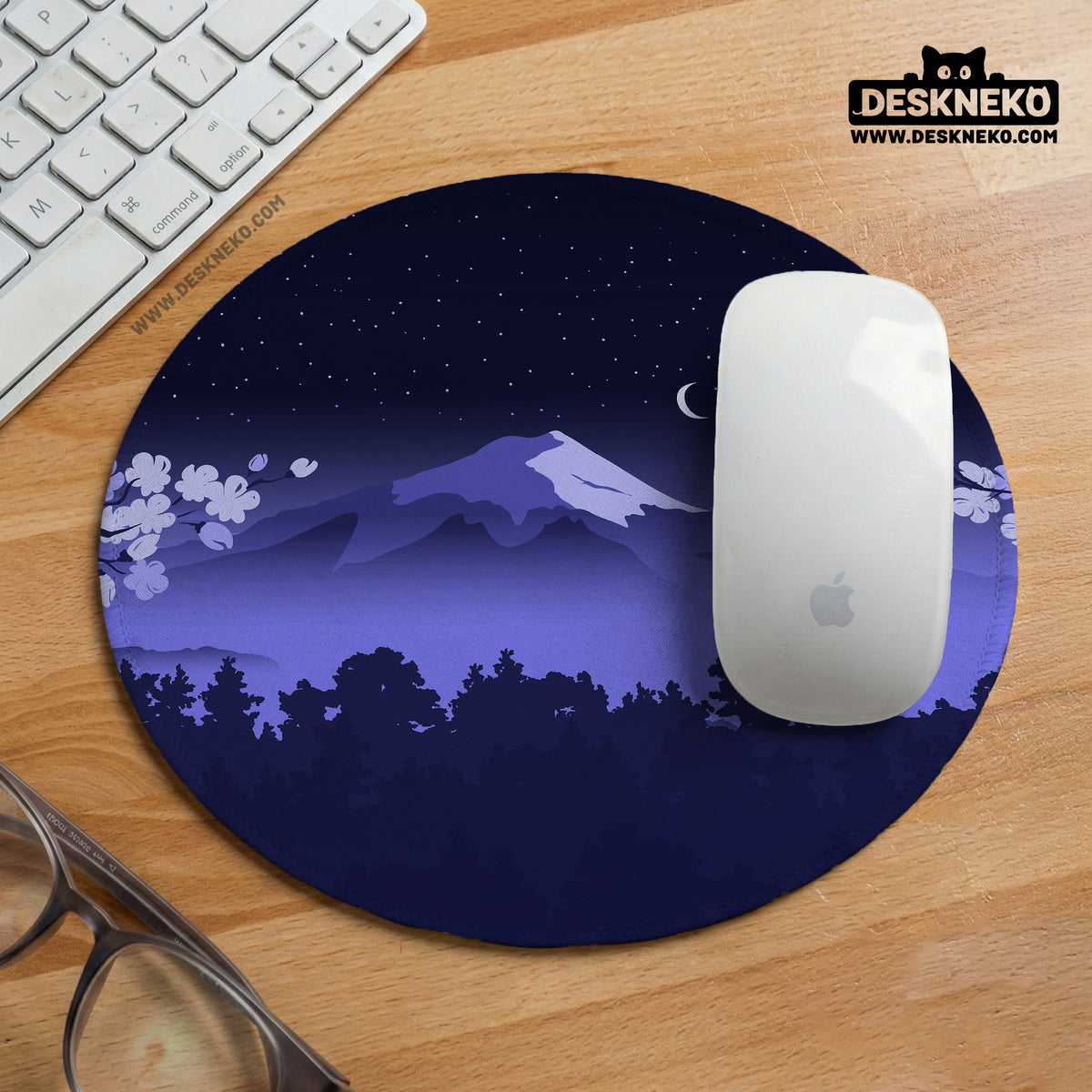 Blue mount fuji desk mat mousepad