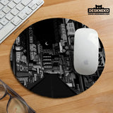Black white tokyo desk mat
