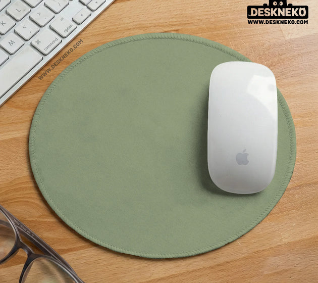 Sage green ergonomic mousepad with wrist support for desk