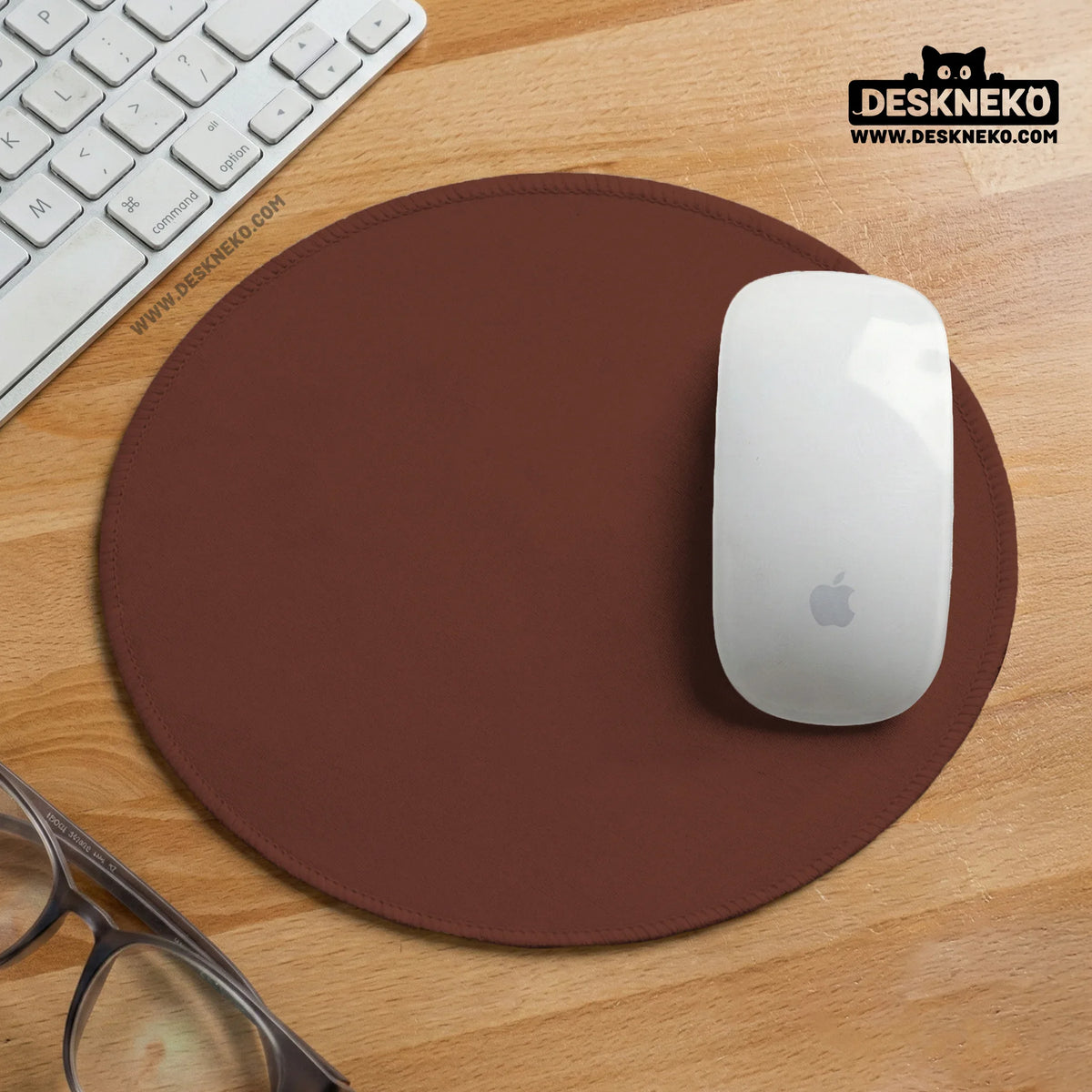 Mahogany desk mat mousepad, minimalist brown extended desk pad