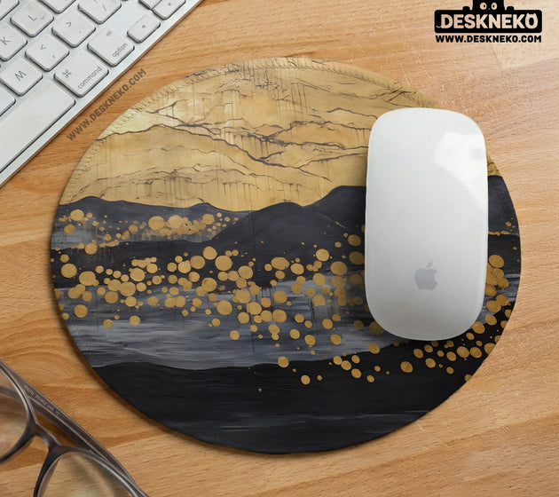 Gold ergonomic mousepad with wrist rest