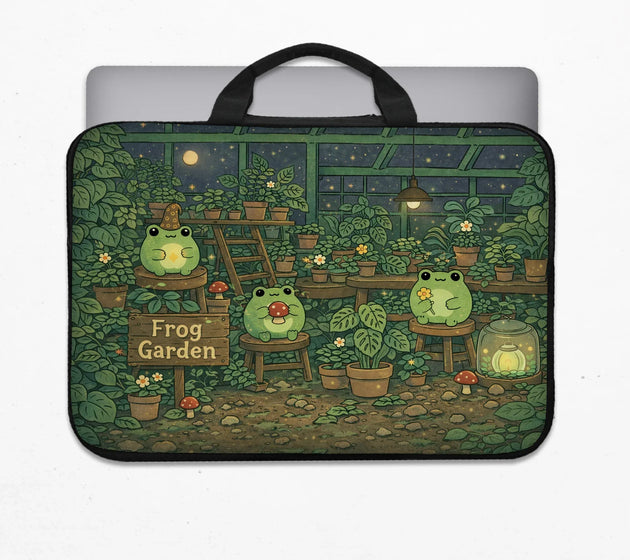 Frog Garden Laptop Sleeve - Deskneko