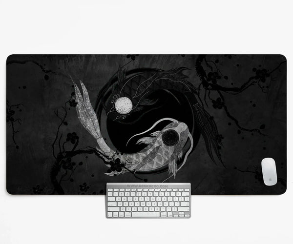 Yin Yang Koi Deskmat - Deskneko