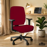 Burgundy office chair cover for desk chairs and home offices