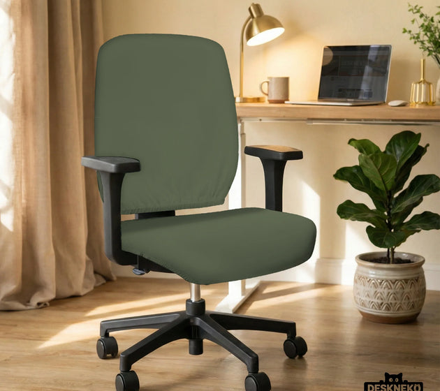 Warm forest green office chair cover