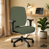 Warm forest green office chair cover