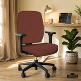 Mahogany brown desk chair cover