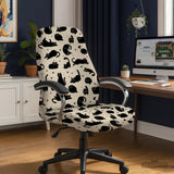 Black cat desk chair cover