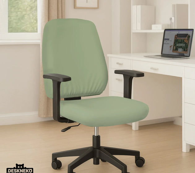 Soft sage green office chair cover