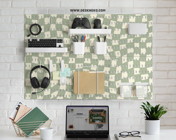 Green checker pegboard