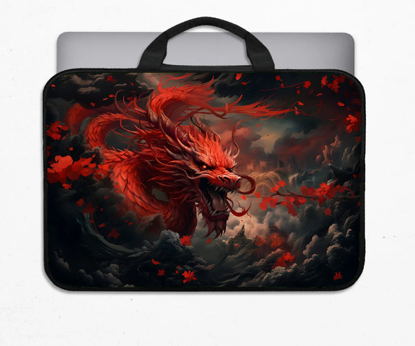 Red Dragon Laptop Sleeve & Bag - Deskneko