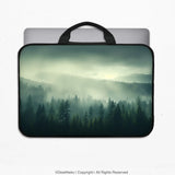 Misty forest nordic laptop sleeve