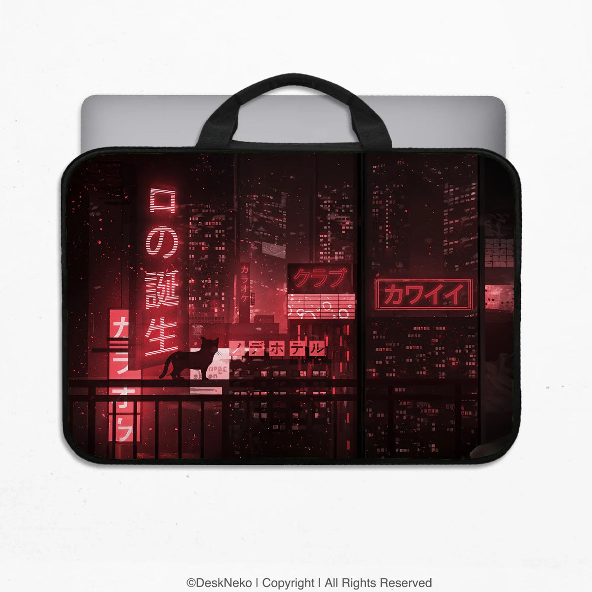 Red cyberpunk laptop sleeve & bag