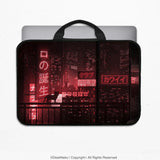 Red cyberpunk laptop sleeve & bag