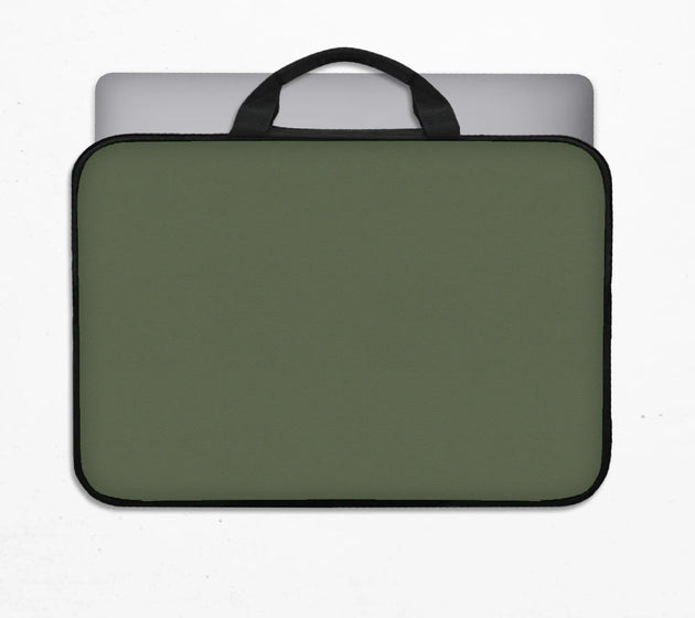 Midnight olive laptop sleeve