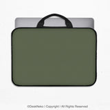 Midnight olive laptop sleeve