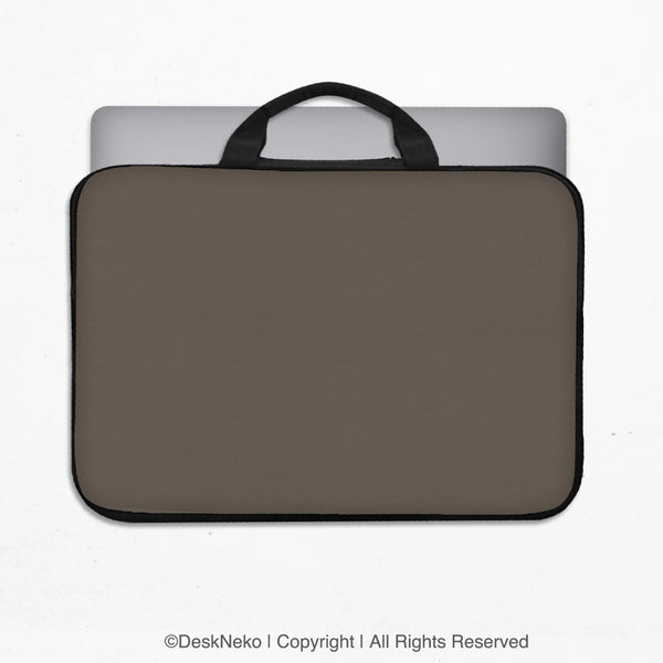 Cocoa Laptop Sleeve Case, Minimalist Padded Notebook Cover - Deskneko