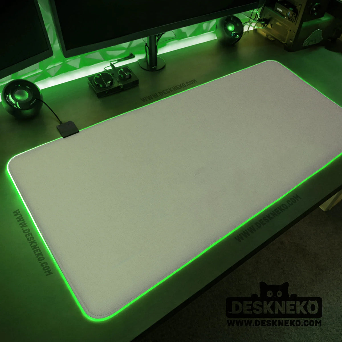Sage green desk mat XXL extended mousepad for office and gaming
