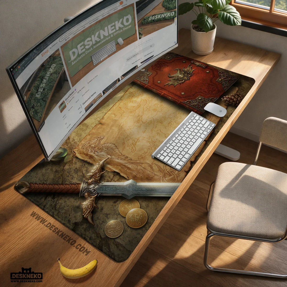 Fantasy map deskmat mousepad,