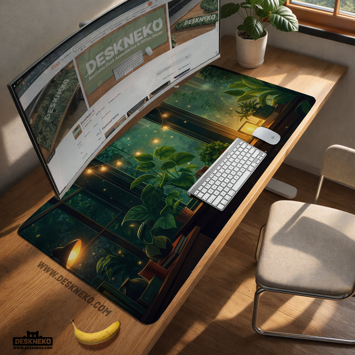 Lofi aesthetic desk mat mousepad