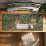 Kawaii bear desk mat XXL extended mousepad for keyboard and desk