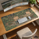 Kawaii bear desk mat XXL extended mousepad for keyboard and desk