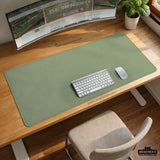 Sage green desk mat XXL extended mousepad for office and gaming