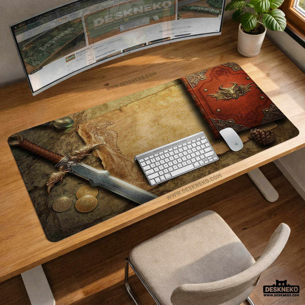 Fantasy map deskmat mousepad,