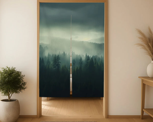 Misty forest noren door curtain