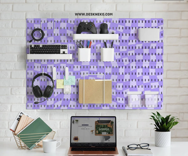 Cute Purple Pegboard - Deskneko